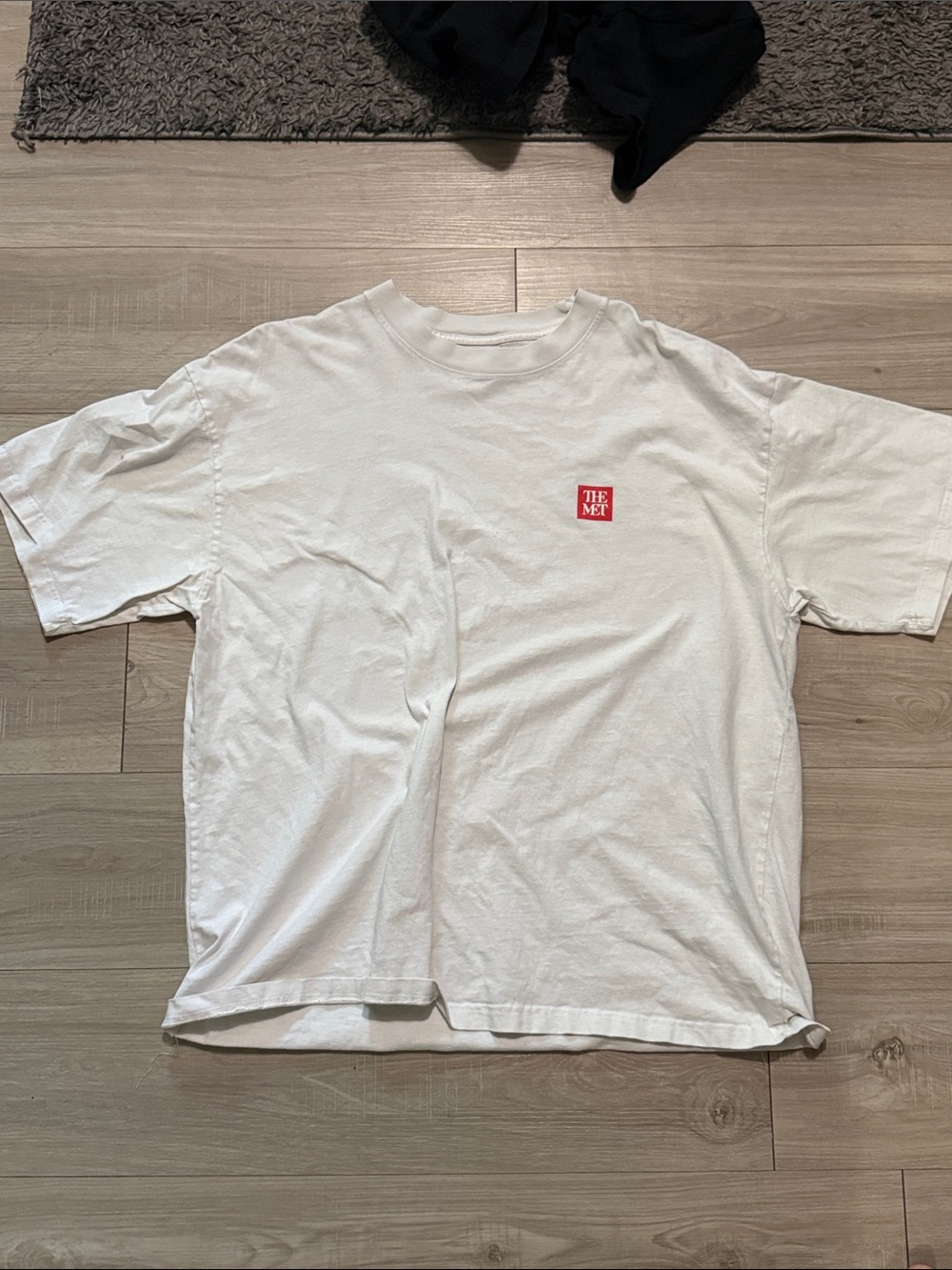 PacSun White Short-Sleeve Tee with Red Chest Logo